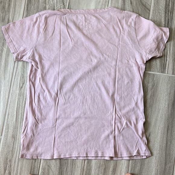 Chaser Pale Pink Graphic Rose Short Sleeve T-Shirt Size XS - Picture 3 of 3